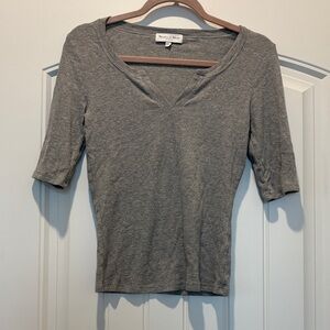 Michael Stars Charcoal Short Sleeve Top